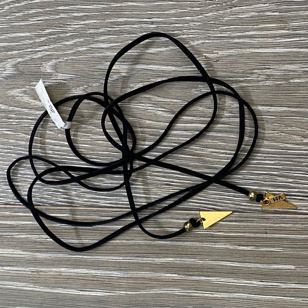 NWT Vanessa Mooney Suede Wrap Bolo Necklace